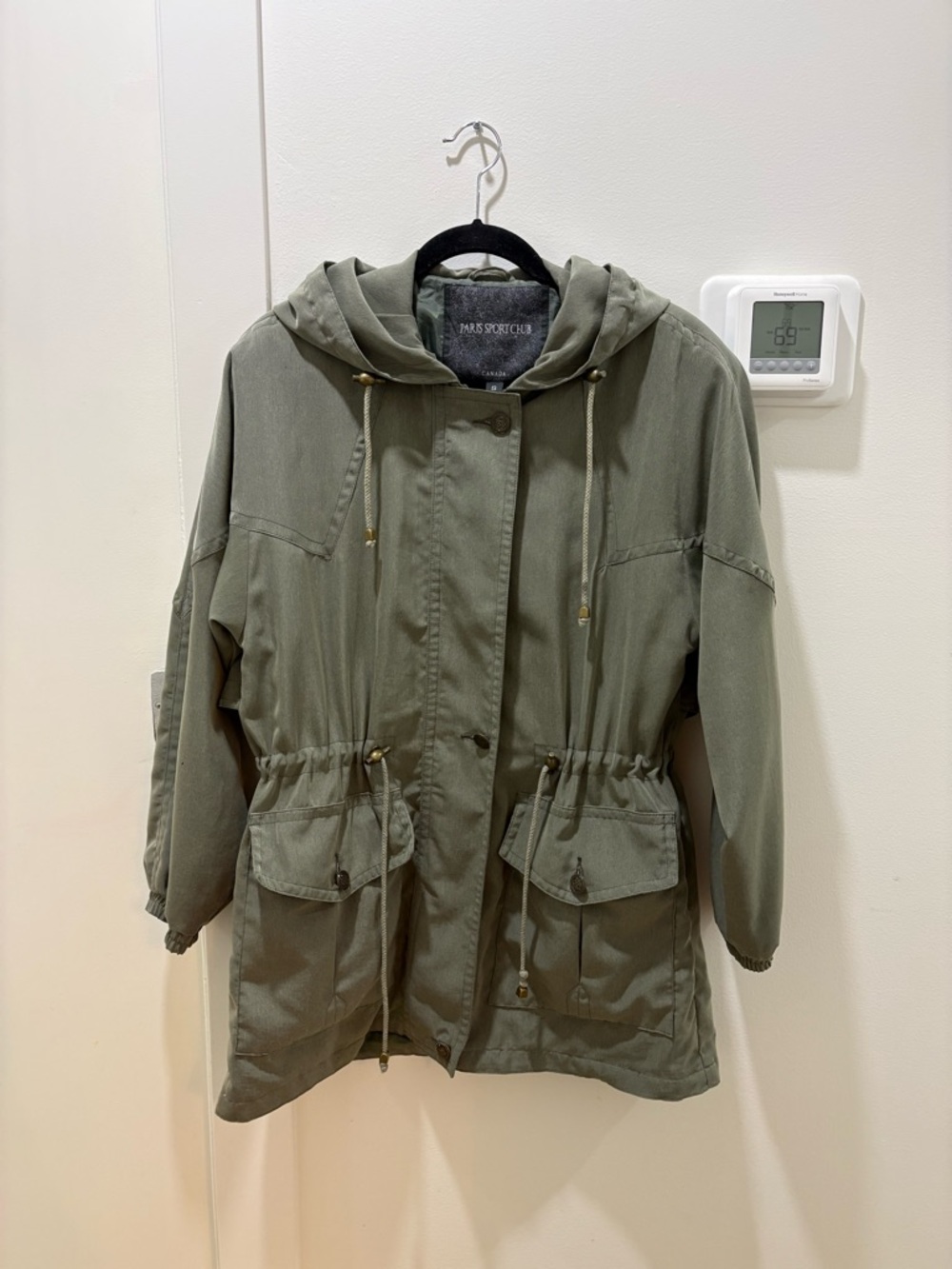 VINTAGE | Paris Sport Club Olive Green Anorak